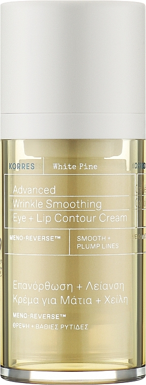 Крем для кожи вокруг глаз и губ - Korres White Pine Advanced Wrinkle Smoothing Eye + Lip Contour Cream — фото N1