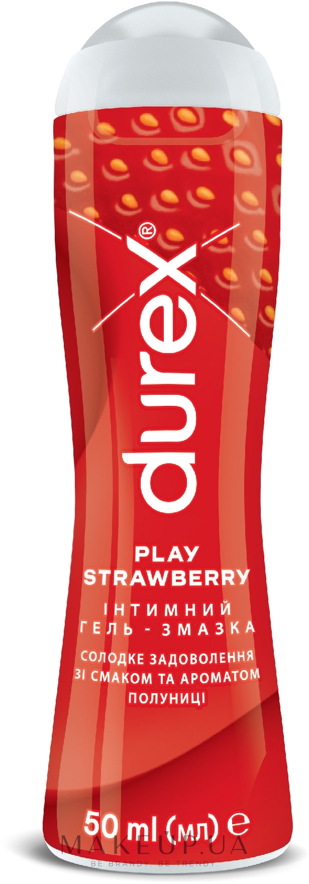 Интимный гель-смазка со вкусом и ароматом клубники (лубрикант) - Durex Play Saucy Strawberry — фото 50ml