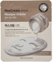 Парфумерія, косметика Маска-серветка для обличчя - The Face Shop MasCream Sheet Goat Milk