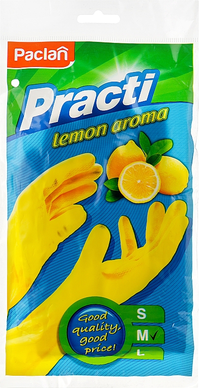 Перчатки резиновые, р.М - Paclan Practi — фото N1