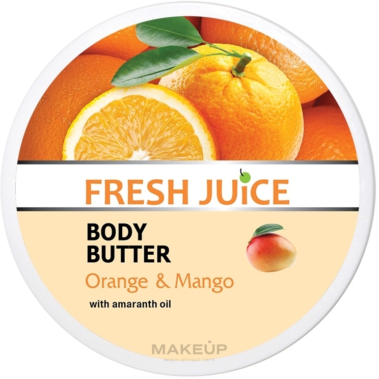 Крем-масло для тіла з маслом амаранту - Fresh Orange Juice & Mango — фото 225ml