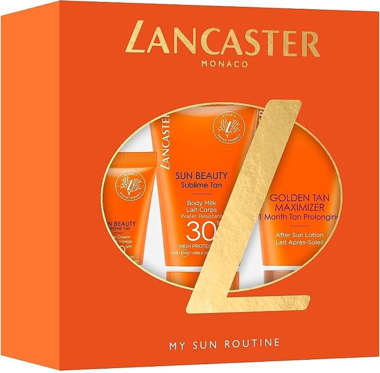 Набір - Lancaster Sun Beauty (b/milk/50ml + cr/3m + b/lot/50ml) — фото N2