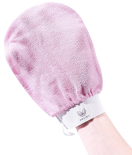 Рукавичка-скраб для душа, розовая - Praimy Body Wash Scrub Glove for Deep Exfoliation Pink — фото N1