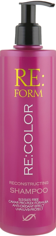 Реконструювальний шампунь для відновлення фарбованого волосся "Збереження кольору" - Re:form Re:color Reconstructing Shampoo — фото N1