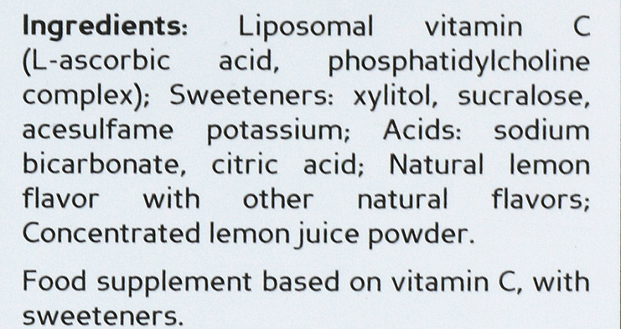 Ліпосомальний вітамін С у стіках - Biocyte Longevity Vitamine C Liposomee — фото N4