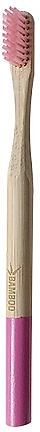 Бамбуковая зубная щетка, средняя, розовая - Himalaya dal 1989 Bamboo Toothbrush — фото N2
