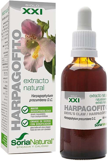 Дієтична добавка для поліпшення травлення - Soria Natural Extracto Harpagophito S XXl — фото N1