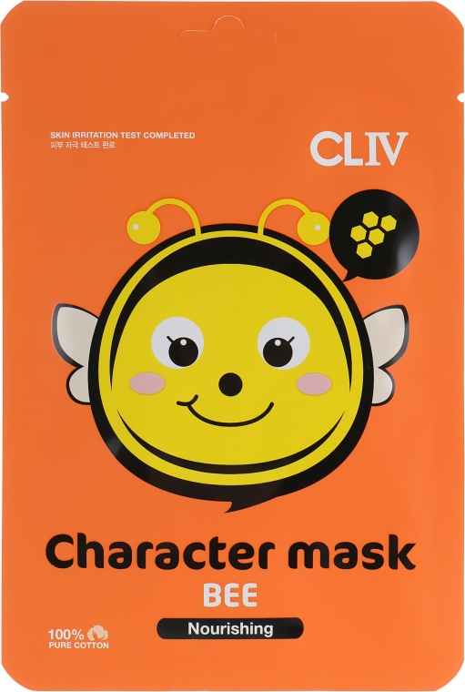 Тканинна живильна маска "Бджілка" - CLIV Character Mask Bee — фото N1