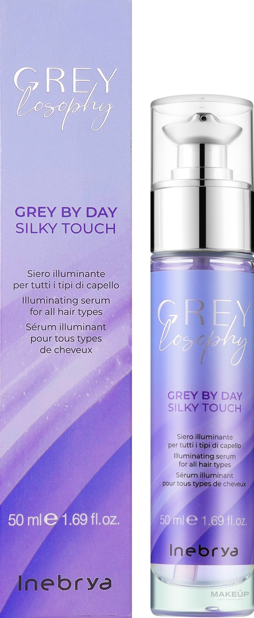 Сироватка-блиск для всіх типів волосся - Inebrya Grey By Day Silky Touch — фото 50ml