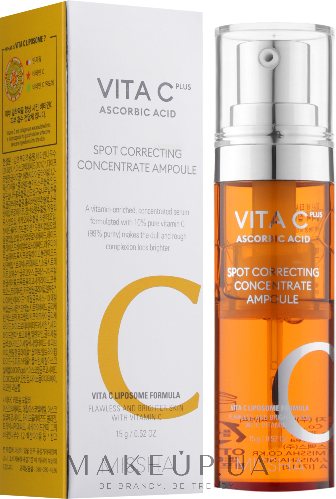 Сыворотка-концентрат с витамином С - Missha Vita C Plus Spot Correcting Concentrate Ampoule — фото 15g