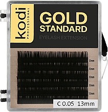 Духи, Парфюмерия, косметика Накладные ресницы Gold Standart C 0.05 (6 рядов: 13 mm) - Kodi Professional