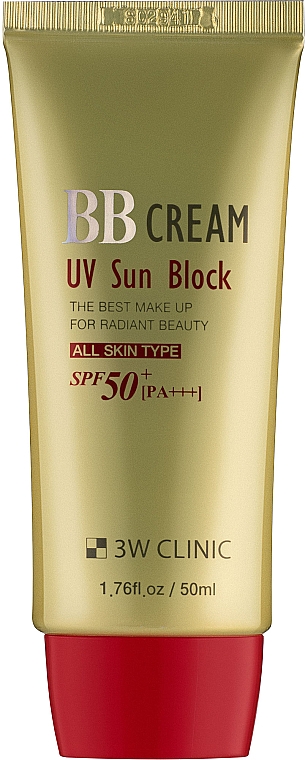 ВВ-крем для лица - 3W Clinic BB Cream UV Sun Block SPF 50+
