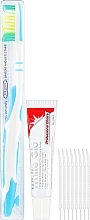 Дорожный набор для гигиены полости рта, бирюзовый - White Glo Travel Pack (t/paste/24g + t/brush/1pc + t/pick/8pcs) — фото N2