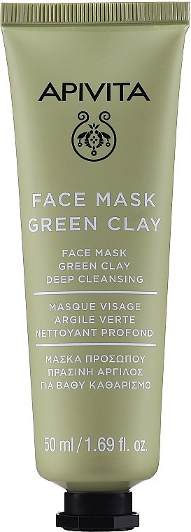 Маска для глубокой очистки с зеленой глиной - Apivita Face Mask Green Clay