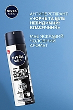 Антиперспирант "Черное и Белое невидимый: классический", спрей - NIVEA MEN Black & White Invisible Original Anti-Perspirant — фото N3