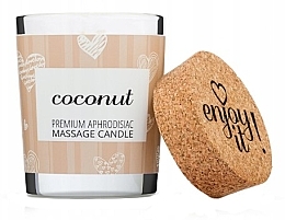Свеча для массажа "Кокос" - Magnetifico Enjoy It Premium Aphrodisiac Massage Candle Coconut — фото N1