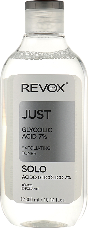 Відлущувальний тонік для обличчя й шиї - Revox Just Glycolic Acid 7% Exfoliating Toner