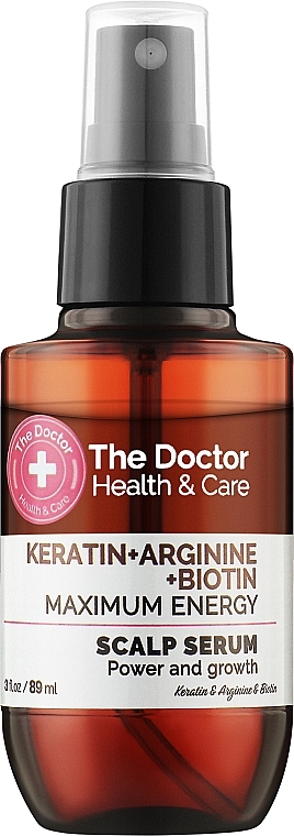 Cироватка для шкіри голови «Максимальна сила» - The Doctor Health & Care Keratin + Arginine + Biotin Maximum Energy Scalp Serum — фото N1