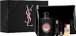 Духи, Парфюмерия, косметика Yves Saint Laurent Black Opium - Набор (edp/50ml + mascara/2ml + lipstick/1.4ml + bag)