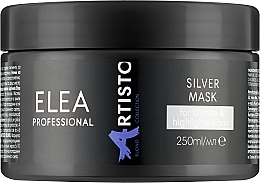 Маска для нейтралізації жовтих відтінків на світлому волоссі - Elea Professional Artisto Silver Mask — фото N1