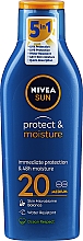 Сонцезахисний зволожувальний лосьйон для тіла - NIVEA Sun Protect & Moisture Sun Lotion SPF20 48H Moisture — фото N1