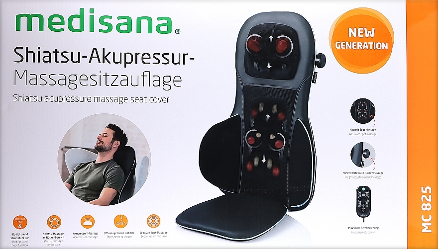 Масажна накидка на сидіння для точкового масажу - Medisana MC 825 — фото N1