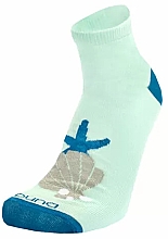 Парфумерія, косметика Шкарпетки жіночі демісезонні бавовняні з люрексом укорочені, 3127, морська хвиля - Duna