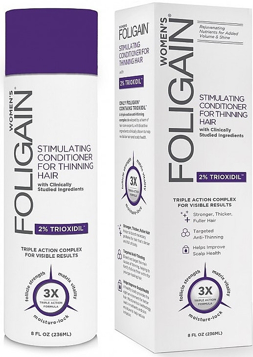 Кондиционер от выпадения волос для женщин - Foligain Women's Stimulating Conditioner For Thinning Hair — фото N1