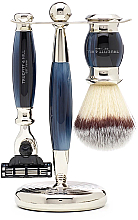 Духи, Парфюмерия, косметика Набор для бритья, Blue Opal - Truefitt & Hill Edwardian Collection MachIII With Synthetic Brush