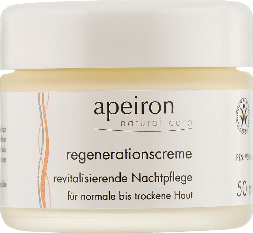 Восстанавливающий ночной крем для нормальной и сухой кожи - Apeiron Night Regeneration Cream — фото N1