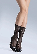 Носки женские "Glamoure 05", со стразами, nero - Knittex — фото N1