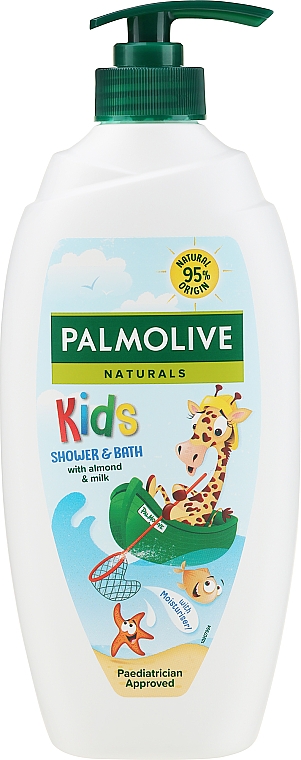 Детский крем для душа "Жираф" - Palmolive Naturals Kids Shower & Bath With Almond Milk — фото N1