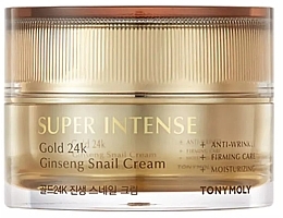 Интенсивный улиточный крем с 24-каратным золотом - Tony Moly Super Intense Gold 24K Ginseng Snail Cream — фото N1