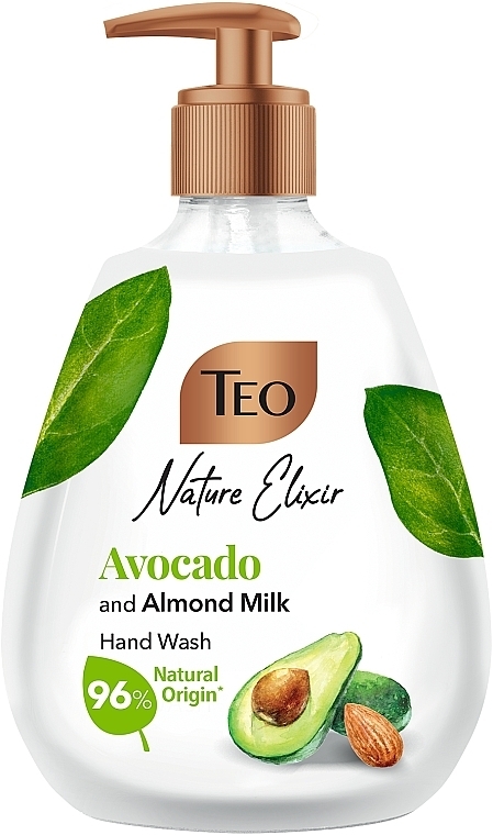 Жидкое мыло "Авокадо и миндаль" - Teo Nature Elixir Avokado And Almond Hand Wash — фото N1