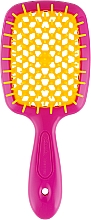 Парфумерія, косметика Щітка для волосся, рожева з жовтим - Janeke Small Superbrush