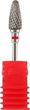 Парфумерія, косметика Насадка для фрезера твердосплав Flame, червона - Vizavi Professional