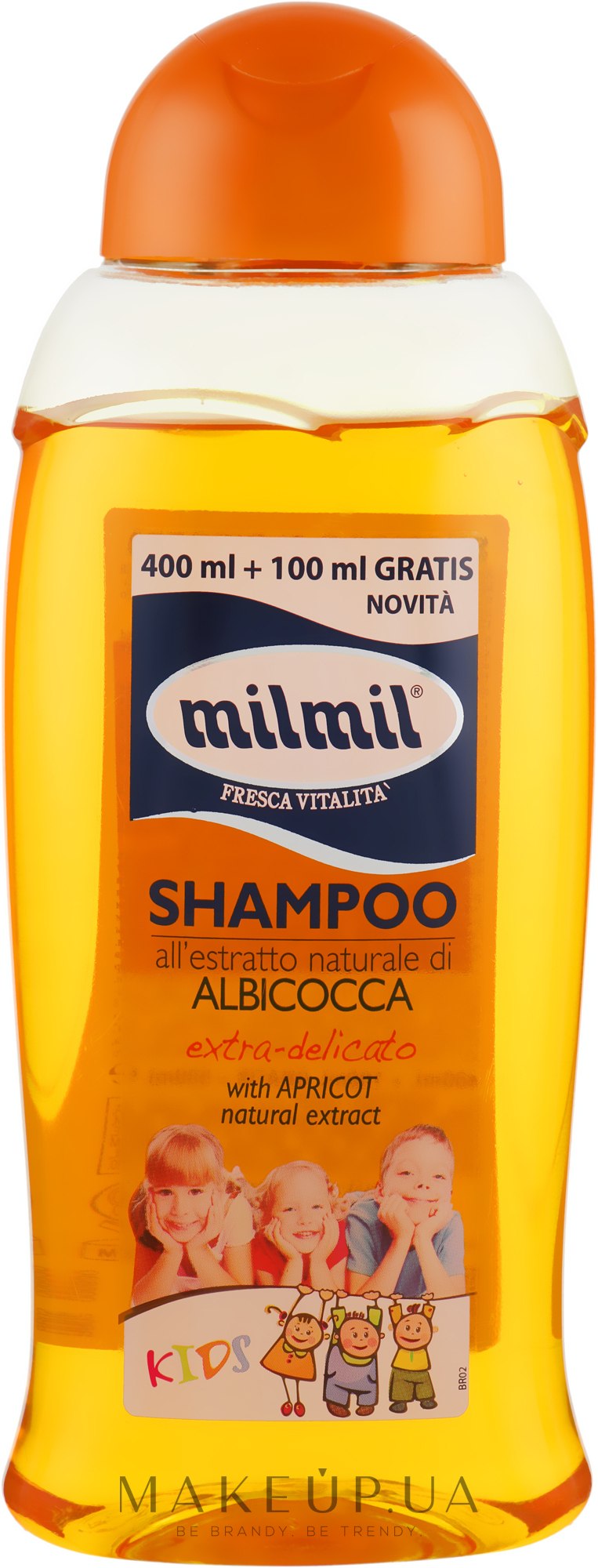 Шампунь для дітей з естрактом абрикоси - Mil Mil Shampoo Kids With Apricot Natural Extract — фото 500ml
