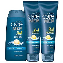 Духи, Парфюмерия, косметика Набор - Avon Care Men Fresh Energy (ash/balm/100ml + ash/gel/100ml + shm/gel/250ml)