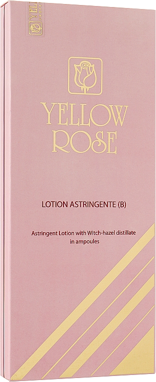 Поросуживающий лосьон для лица, шеи и бюста - Yellow Rose Lotion Astringente (B) Ampoules — фото N1