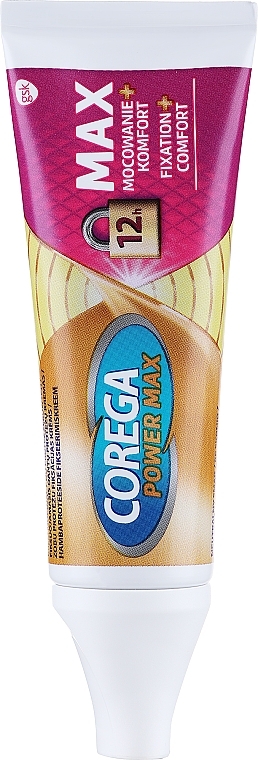 Фиксирующий крем для зубных протезов - Corega Power Max Fixation + Comfort — фото N1