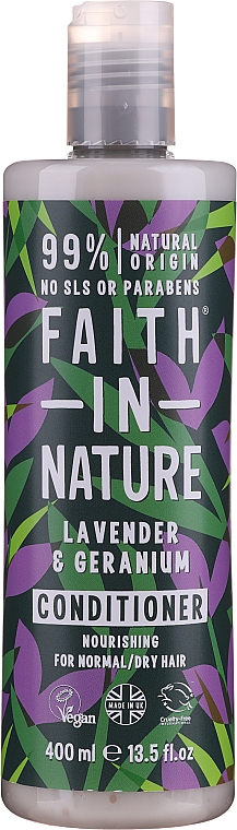 Кондиціонер для нормального та сухого волосся - Faith in Nature Lavender & Geranium Conditioner — фото N1