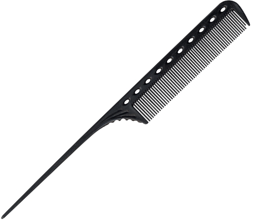 Щітка з довгим металічним хвостиком - Y.S.Park Tail Combs Carbon — фото N1