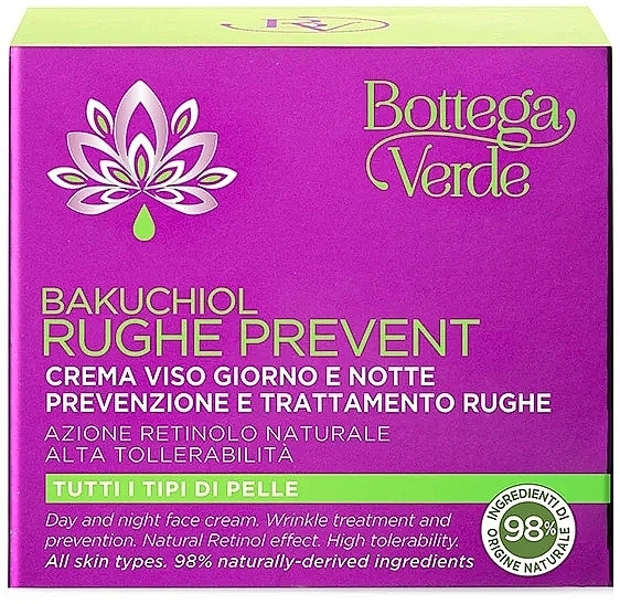 Денний і нічний крем для обличчя з бакучіолом - Bottega Verde Bakuchiol Day And Night Face Cream — фото N2