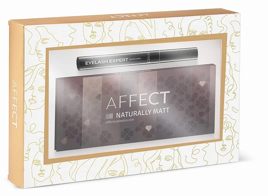 Набор - Affect Cosmetics Natural Beauty Gift Set (palette/10x2g+mascara/12ml) — фото N1