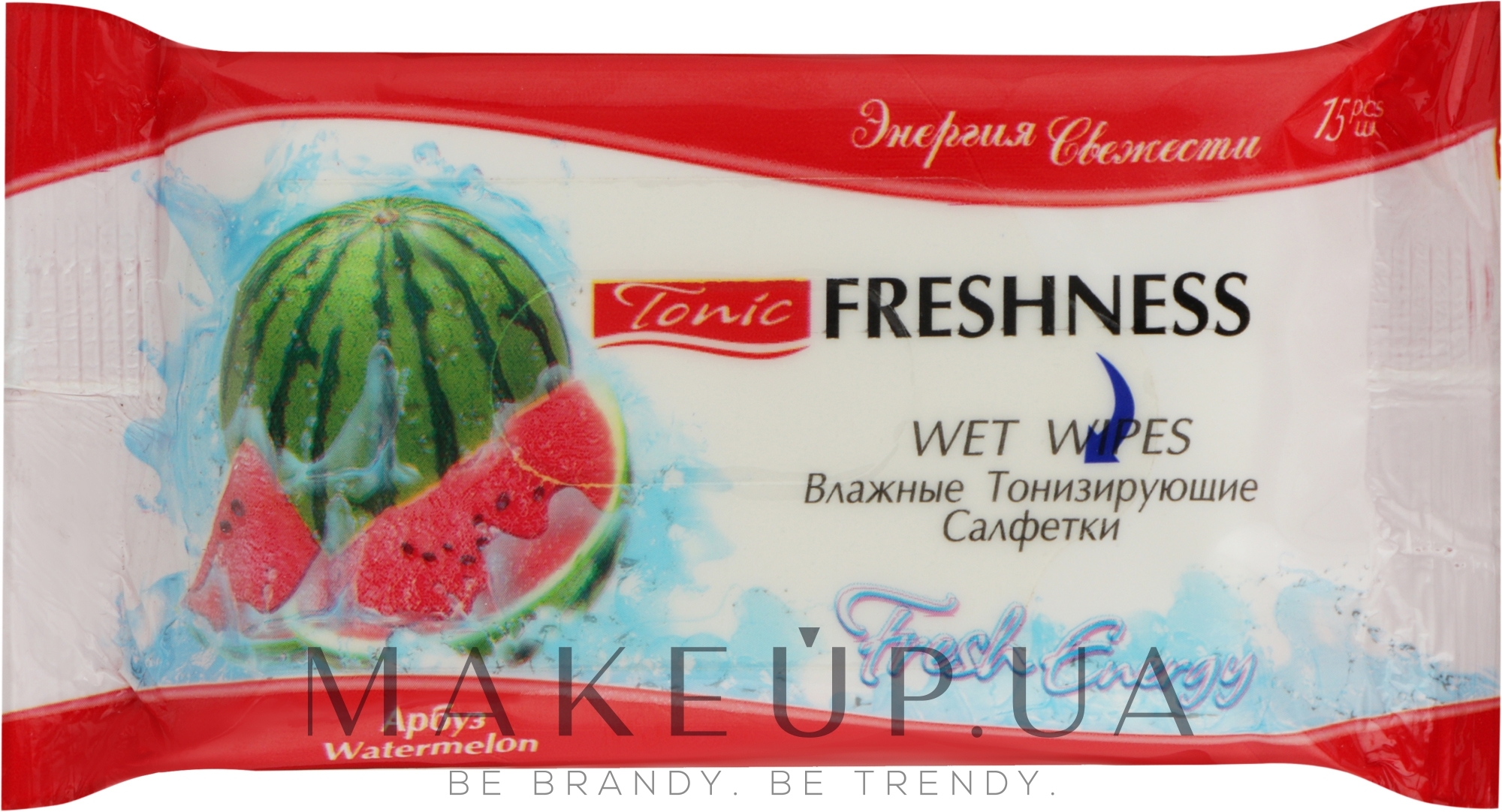 Влажные тонизирующие салфетки "Арбуз" - Freshness Wet Wipes — фото 15шт