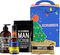 Духи, Парфюмерия, косметика Новогодний набор - Mr.Scrubber Man's Gift (f/scr/100ml + sh gel/150ml + f/soap-scr/116g + b/cr/125ml)