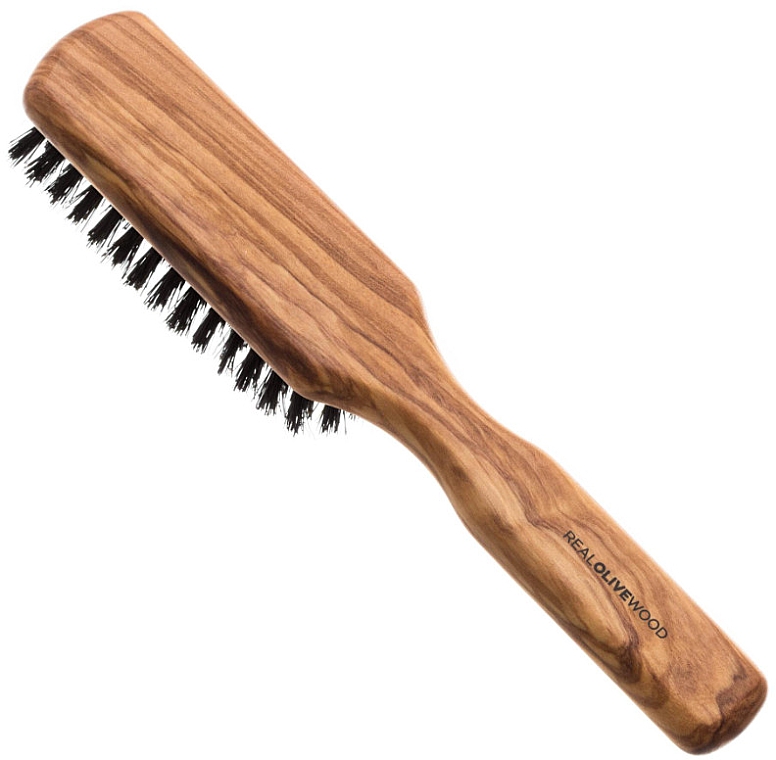 Разглаживающая щетка для волос из оливкового дерева - Hydrea London Olive Wood Smoothing Hair Brush — фото N2