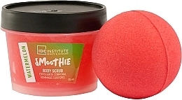 Набор - IDC Institute Smoothie Mini Bath Watermelon Set (scrub/95ml + frizz/bomb/95g) — фото N2