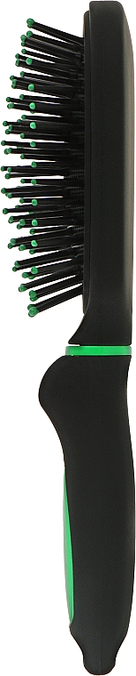 Массажная овальная мини щетка для волос, зеленая - Titania Softtouch — фото N3