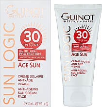 Антивіковий крем від сонця - Guinot Age Sun Anti-Ageing Sun Cream Face SPF30 — фото N2